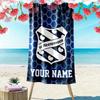 Custom Name Heerenveen Print Beach Towel, Large Soft Quick Dry Towel for Beach Camping Swimming