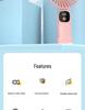 USB Mini Handheld Fan with LED Display - Portable Gift for Students and Dorm Rooms