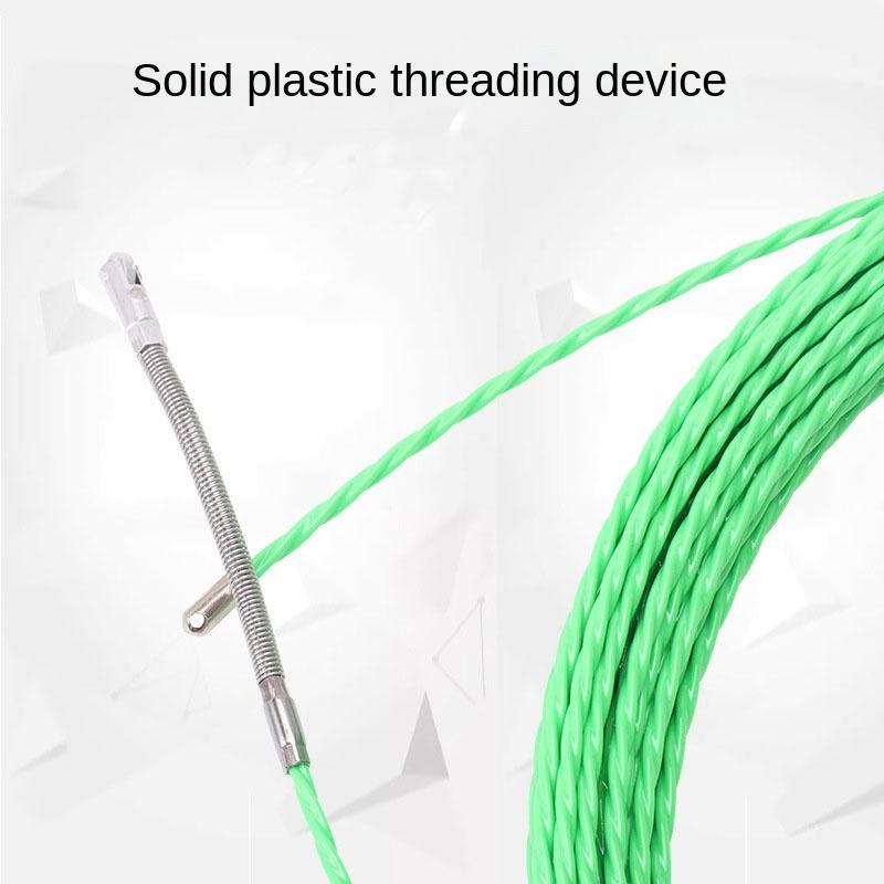 4mm 5m-30m Fiberglass Cable Push Pullers Duct Snake Rodder Fish Tape Wire Pom Fish Draw Tape Electrical Cable Puller Aid Tool