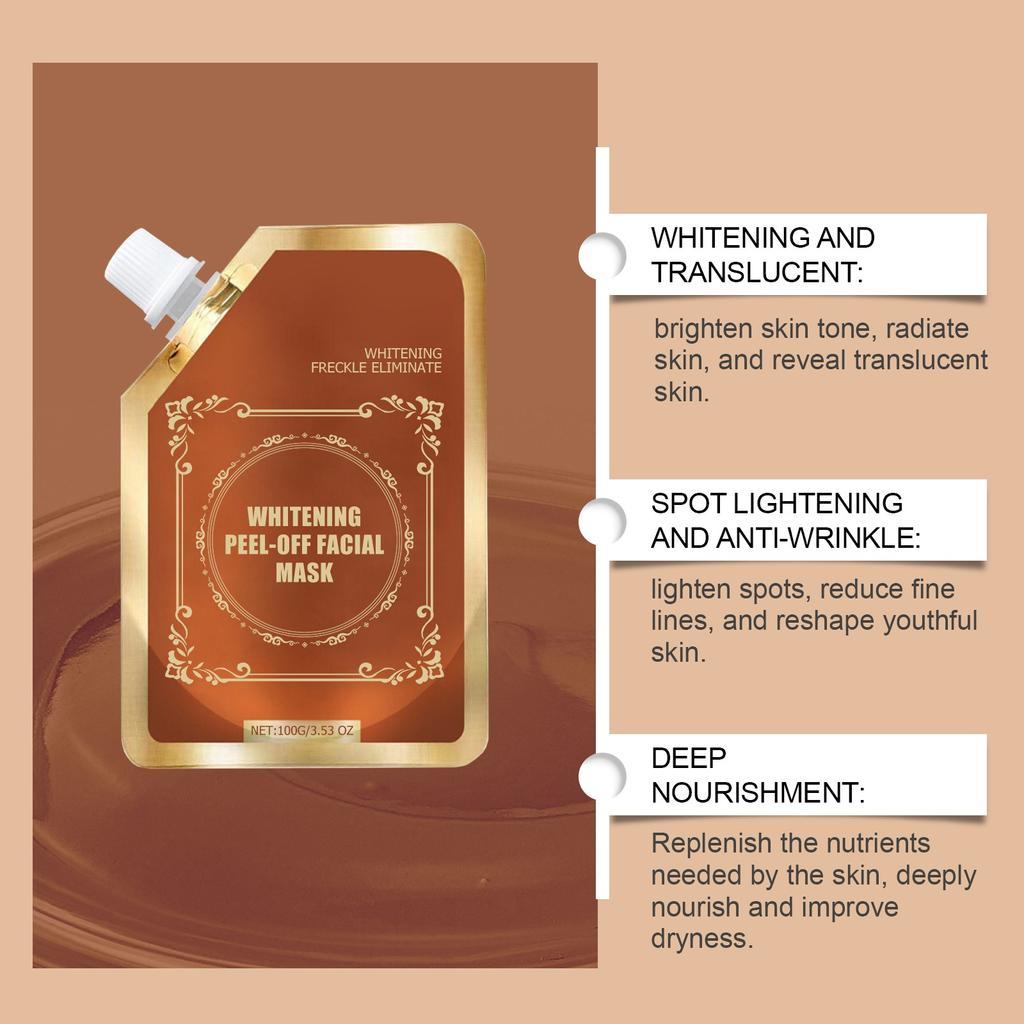New Anti-Blemish & Anti-Ageing & Anti-Wrinkle Tear-Off Mask, Juelreou Freckle Removal Mask, Beautykomi Skin Rejuvenation Mask, Sleep Facial Mask100ml