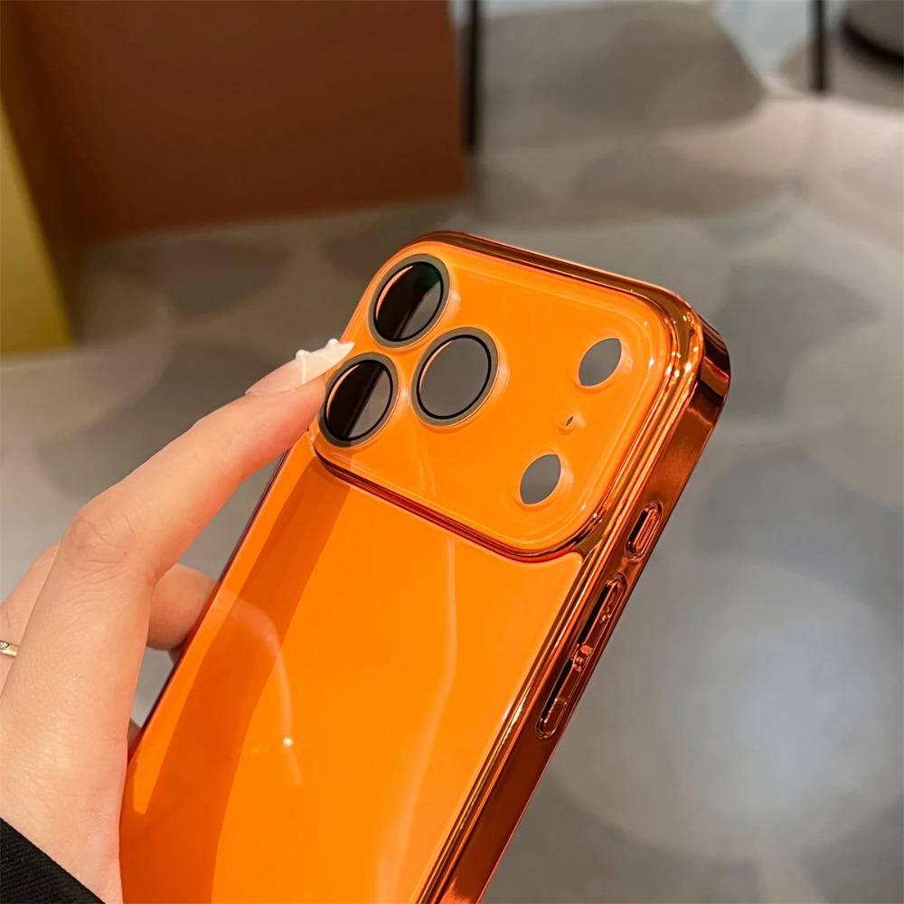 Luxury Tempered Glass Phone Case For iPhone 17 16 15 14 13 12 11 Pro Max Plus Crystal Lens Protection Plating Bumper Hard Cover