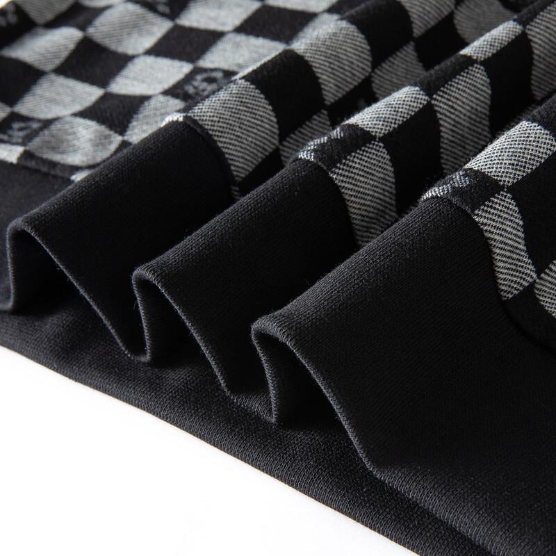 Montagut Men's Checkboard Jacquard Round Neck Sweatshirt