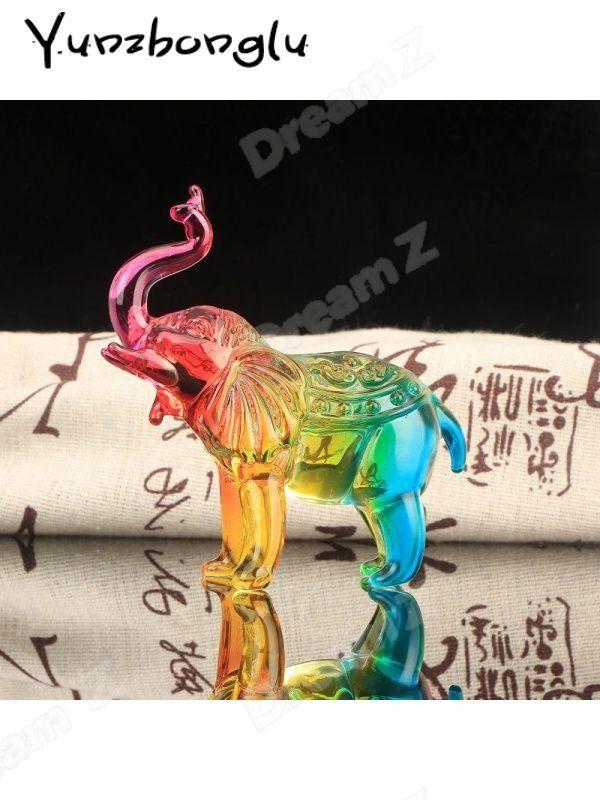 

Crystal Elephant Figurine From Yunzhong Road, 8.5x7cm, Elegant Decoration