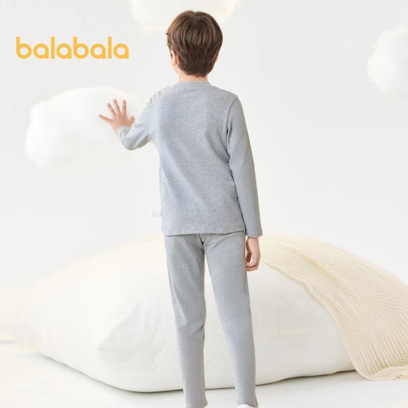 Balabala Boys' Soft Fleece Thermal Underwear Set