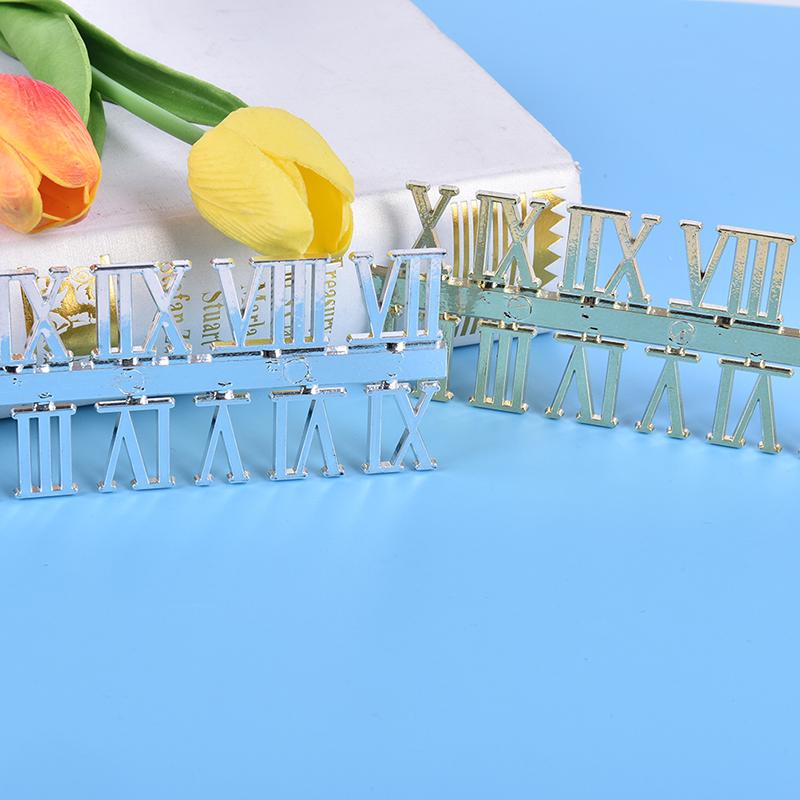 Stick On Clock Numbers Roman Numerals 10Mm Art Craft Dial Sticking Gold 1 Set