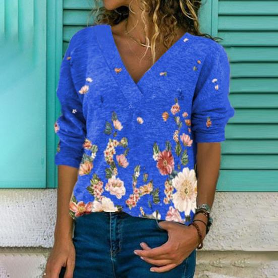 Women Printed Loose-fitting Blouse 