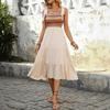 2025 Summer European-American Ethnic A-Line Spliced Sling Dress