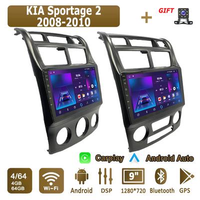 Android Carplay Autoradio für KIA Sportage 2 2008-2010 Multimedia-Player Head Unit Stereo GPS Navigation BT WIFI 4 + 64GB
