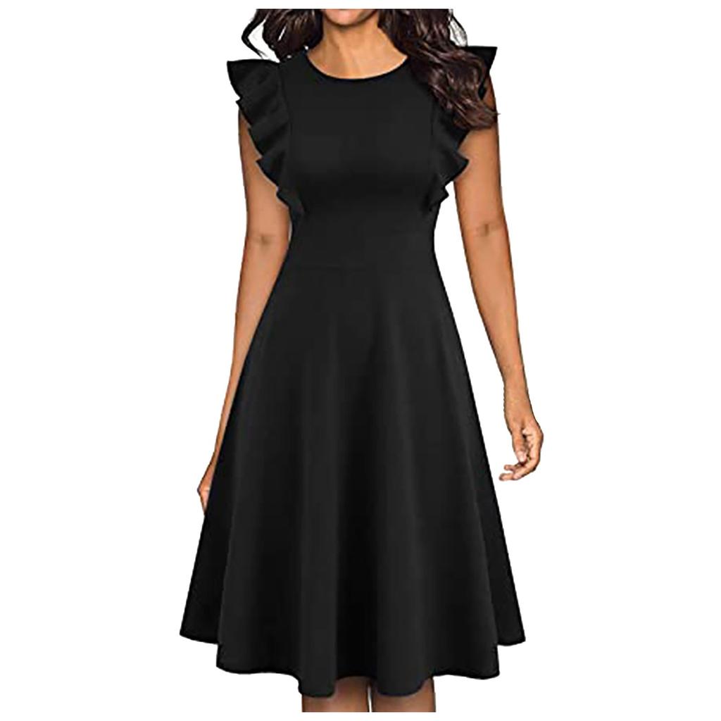 Spring And Summer New Women's Short-Sleeved Slim Print Retro Dress