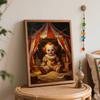Digital Halloween oil painting painting art coloring painting handmade diy circus tent home decoration painting