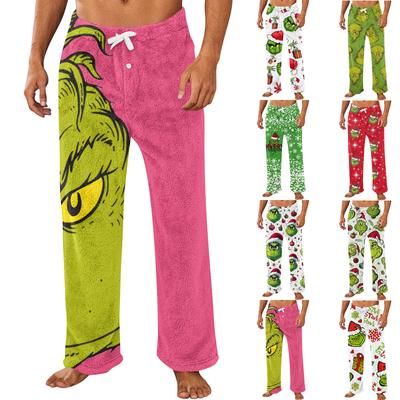Erkek Tamamı Baskılı Ev Pantolonu Uyku Pijama Altı Uzun Pantolon Pijama Altı
