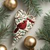 Vánoční ozdoba vyšívací sada ručně vyrobený přívěsek ve tvaru srdce DIY závěsná dekorace na stromek slavnostní party atmosféra potřeby