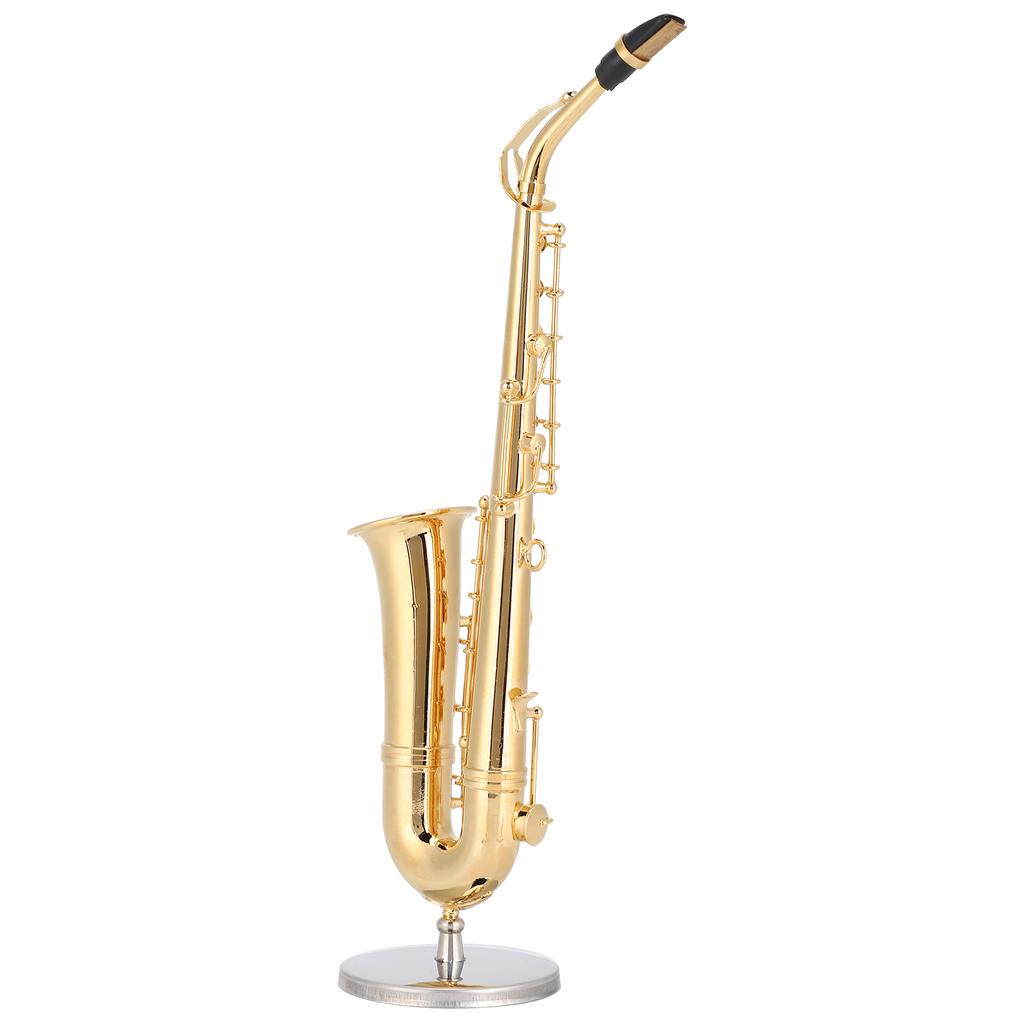 Saxophone Ornaments Miniature Decoration Mini Musical Instrument Model Gift Craft 19cm