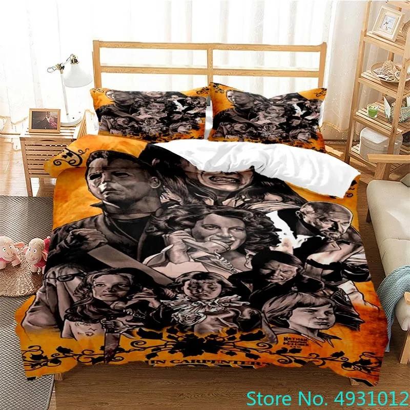 Halloween Michael Myers 3D Printed Bedding Set Duvet Cover Pillowcases Comforter Bedding Set Bedclothes Baby Kids Child Gift