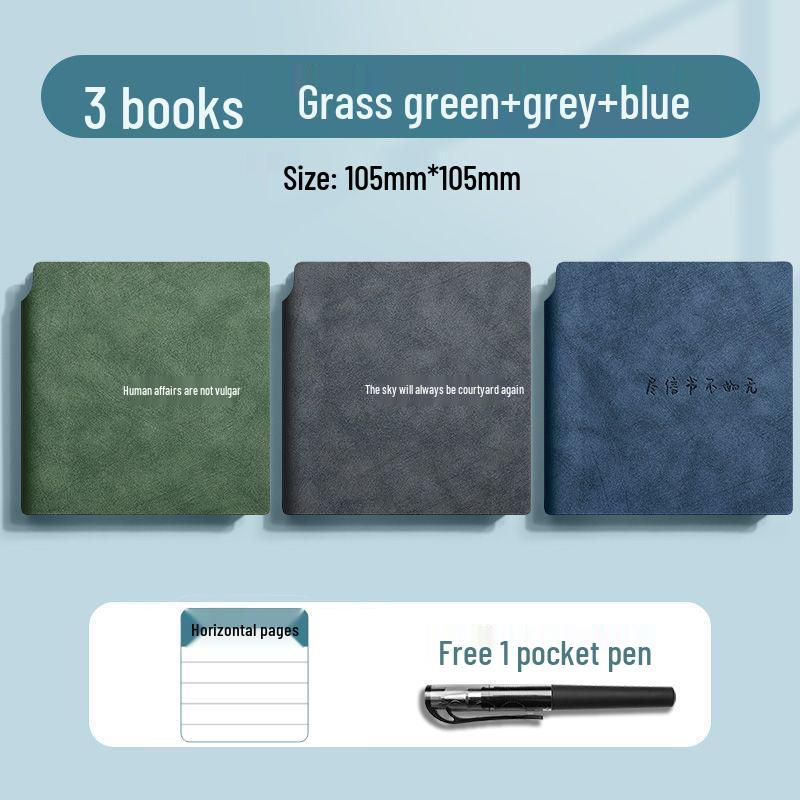 Fickduk: Portabelt rutat anteckningsblock & Praktisk anteckningsbok