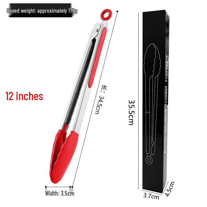 Stainless Steel Multi-Functional Kitchen Tongs for BBQ, Roasting & Baking - Free Shipping