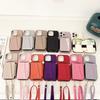 Zipper Crossbody Cards Bag Leather Wallet Case For iPhone 15 Pro Max 13 14 Plus 12 11 7 8 SE 2022 Lanyard Pocket Purse Cover