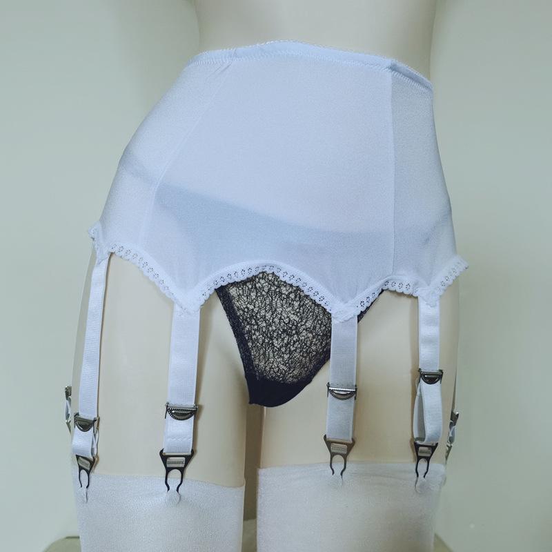 Women's European & American High-Waisted Sexy 10-Hook Body Shaping Garter Belt Lingerie