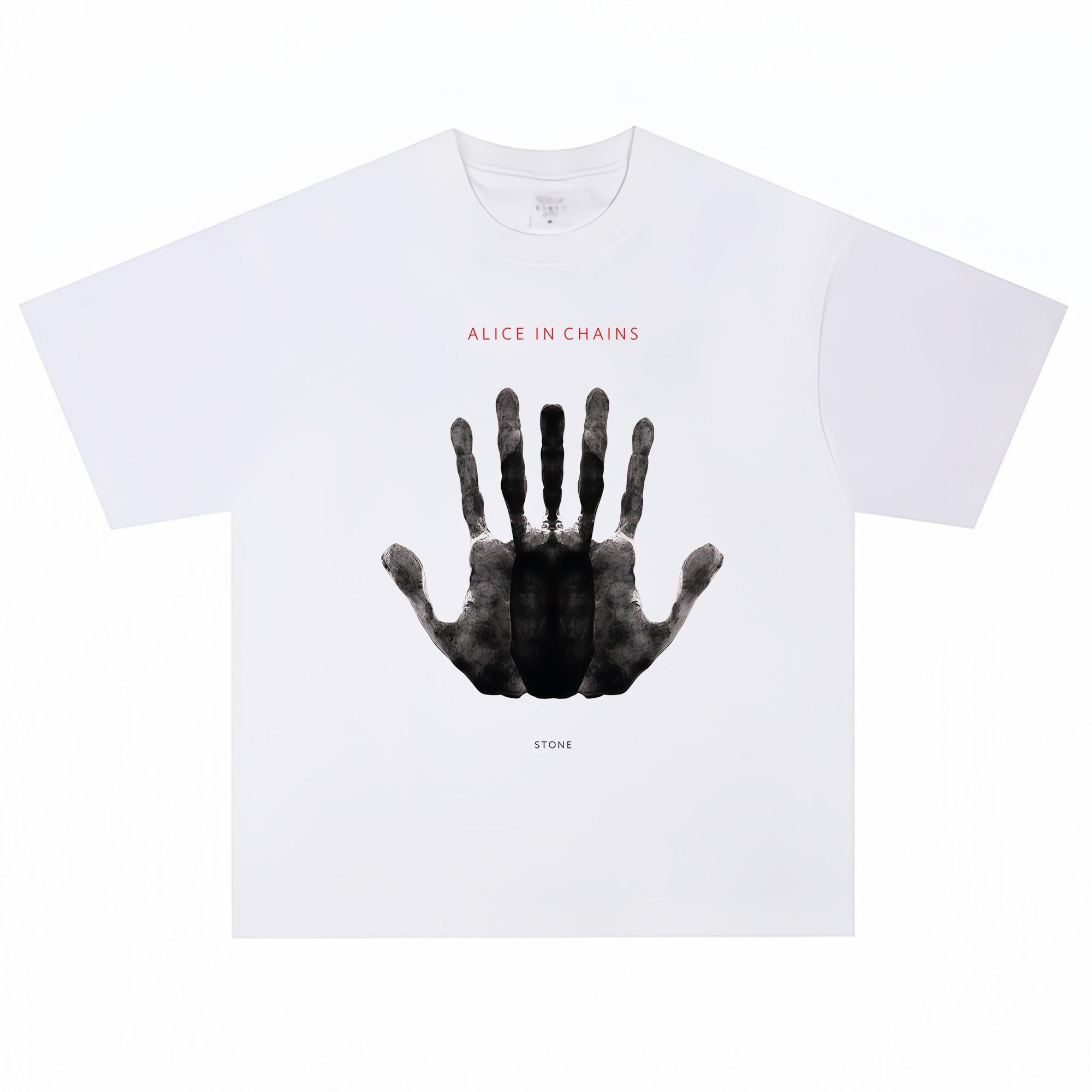 

Printed Alice in Chains Rock Pure Cotton Shortsleeved Tshirt American Loose Hiphop Style M