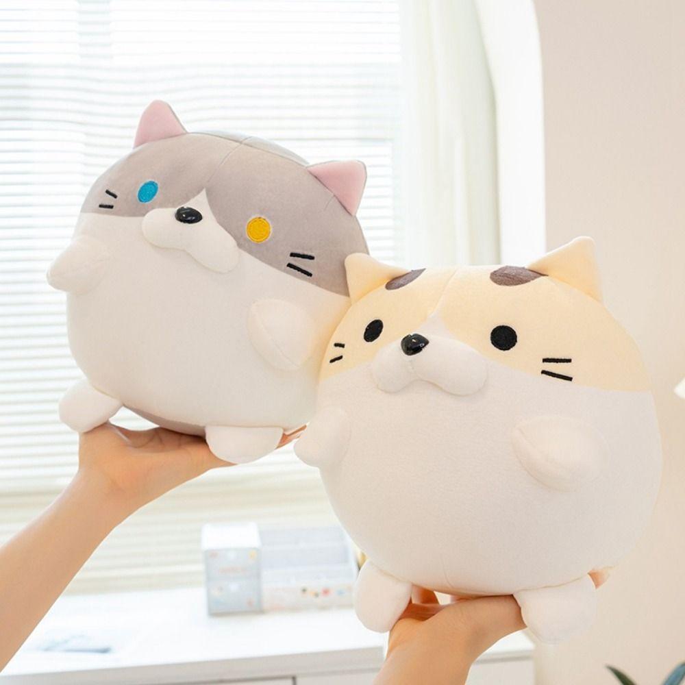 Face Down Kitten Ball Table Rest Pillow Cat Circular Kitten Ball Plush Pillow  Workplace