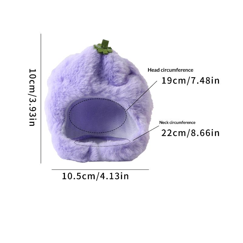Pet Cat Fruit Plush Hat Cute Creative Pet Head Cover Funny Dress Up Cat Dog Hat Headgear Clothing Accessories Pet Supplies