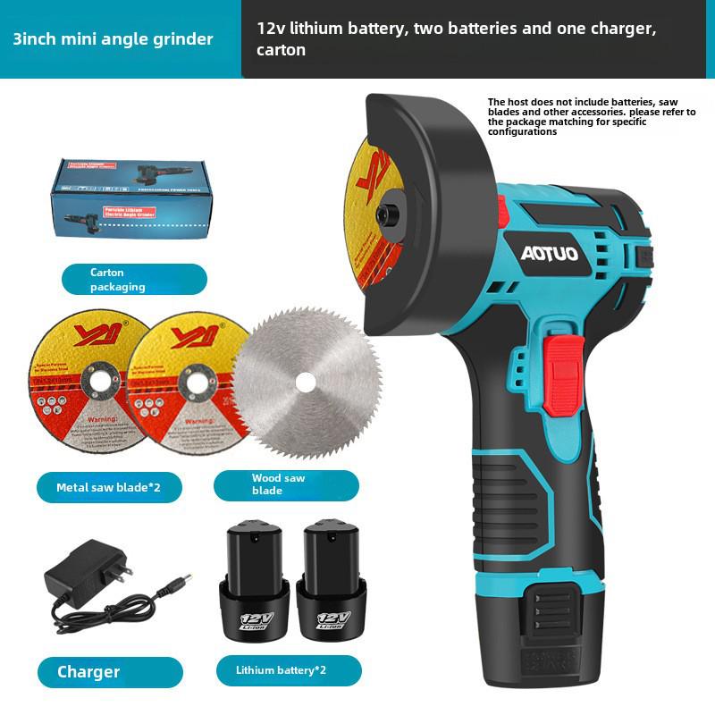 Compact 3-Inch Lithium Battery Angle Grinder - Mini Handheld Power Tool