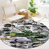 Roronoa Zoro Round Area Rug Carpet Rug For Living Room Bedroom Sofa Playroom Decor Nonslip Floor Mat