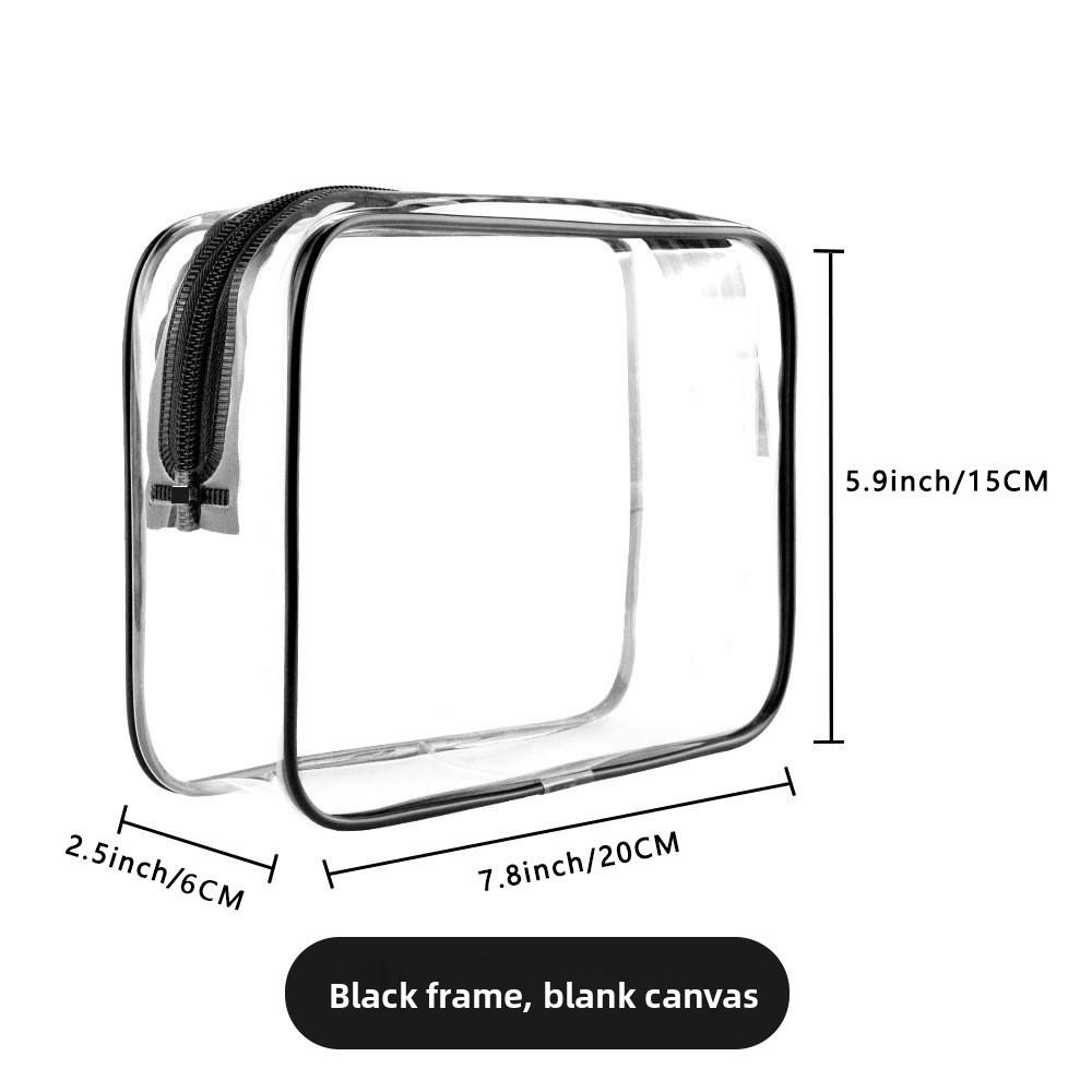 

Highly Attractive Travel Toiletry Bag, Waterproof Transparent Makeup Bag, Portable Multifunctional PVC Toiletry Bag for Travel 20*15*6CM чёрный