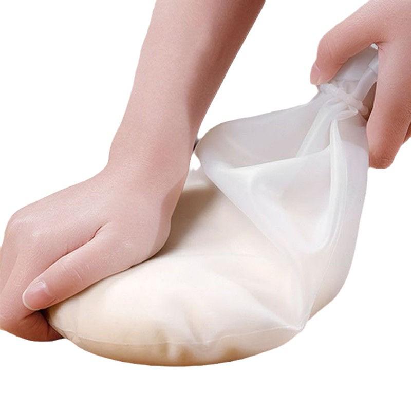 Silicone Dough Kneading and Proofing Bag with Tie Straps - Large & Small Sizes for Kitchen Baking