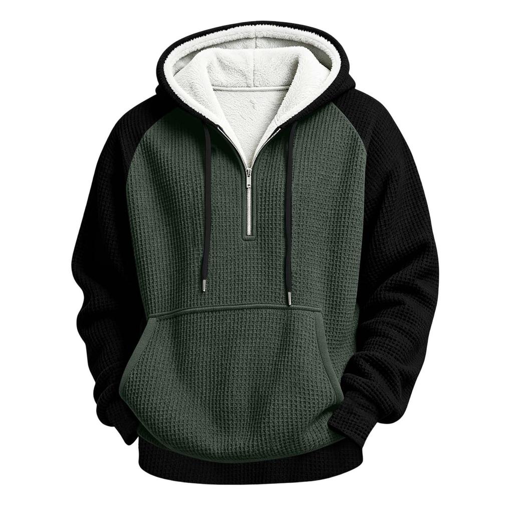 Men's Casual -Lined Hooded Sweatshirt with Front Pocket for Comfortable Everyday Wear