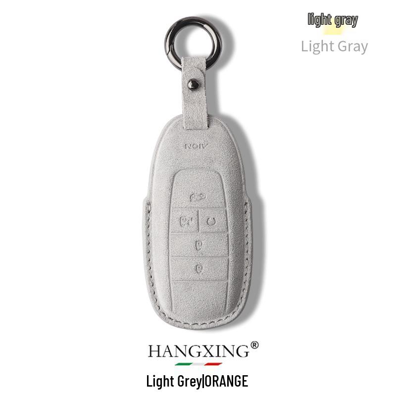 Compatible Key Case for GAC AION Y & Trumpchi GS Models (GS3, GS4, GS5, GS6m) with Suede Shell and Buckle Design