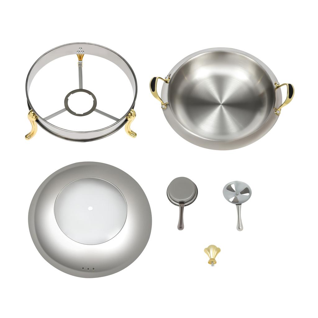 2.5l Circular  Pot Stainless Steel 24cm  Pot Buffet Heater