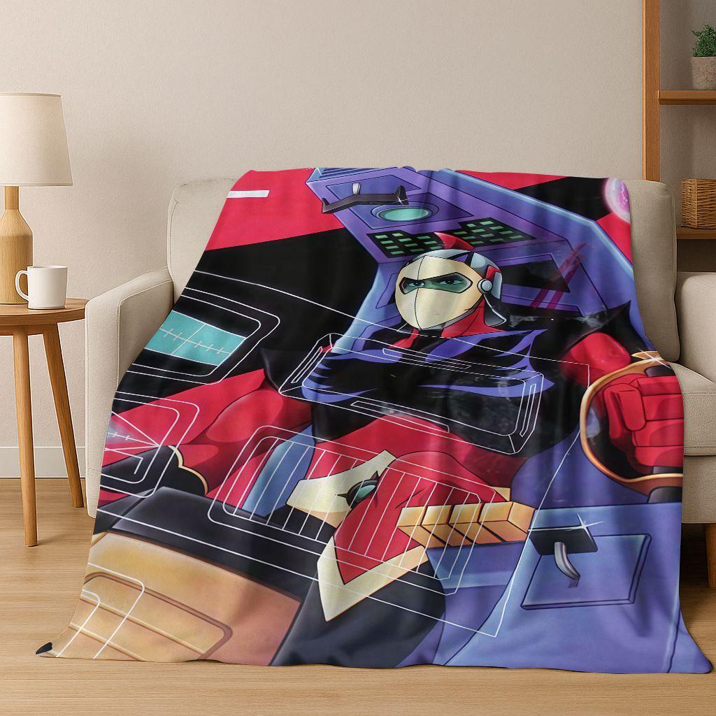 26 Style UFO Robot Grendizer U Cartoon Flannel Blanket,Cozy Soft Throw Blanket for Home Bedroom Bed Sofa Picnic Cover Gift Kid