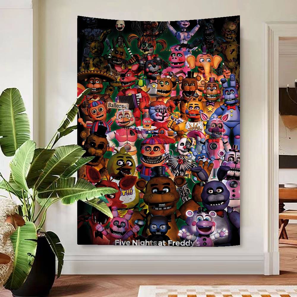 Fnaf Five-nights-At-Freddys Anime Tapestry Hippie Flower Wall Carpets Dorm Decor Cheap Hippie Wall Hanging