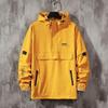 Giacca leggera da uomo a pullover con cappuccio e mezza zip per primavera e autunno