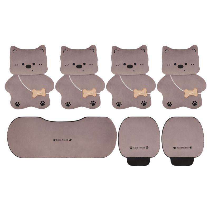 Kreskówkowy Pluszowy Zimowy Poduszka na Fotel Samochodowy dla GAC GS3, GS4, GS4PLUS