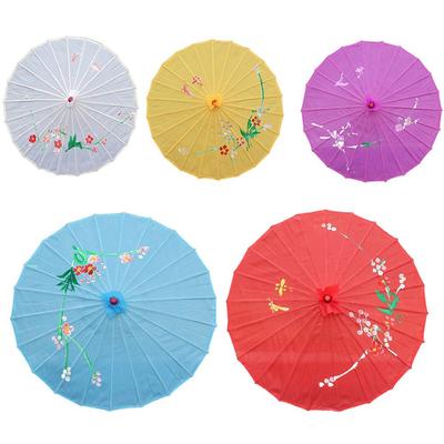 Silk Chinese Art Umbrella Chinese Traditional Folding Dance Umbrellas Paper Parasol  Birthday Party