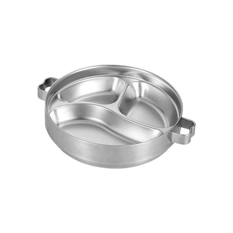 Shengjia 304 Stainless Steel Double-Layer Insulated Round Meal Plate