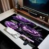 1PC Custom Name Purple Roses Sparkle Mouse Pad, Keyboard and Mouse Desk Pad, for Computer Notebook  Birthday Gift For Any Room Or Office