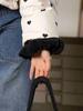 The Green Lab Wool Knit Hair Scrunchie [Black]