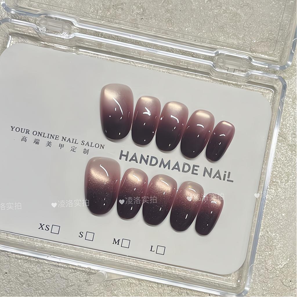 Press on Nails Square Fake Nails with Glitter Design Artificial Acrylic Nails Glossy False Nails Full Cover Stick on Nails Glue on Nails for Women