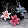 Decoração de Mochila Chaveiro Orquídea Lírio Flor Artificial Pendentes para Mochila Decoração Presentes