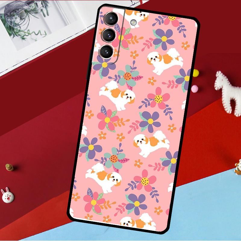 Cartoon Shih Tzu Dog Funda For Samsung Galaxy S26 S25 S24 S21 S22 S20 Ultra S9 S10 Plus S23 FE S25 FE Phone Case