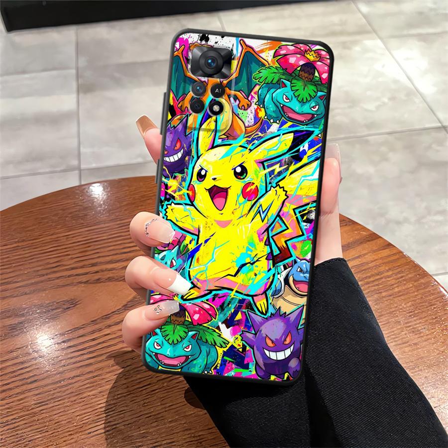 

Funda Phone Cover Case for Xiaomi Redmi Note 12 Pro 11 7 8 10 13 Pro Plus 14 9 10S 9S 11s 12s Comic Pokemon Art Redmi Note 8T