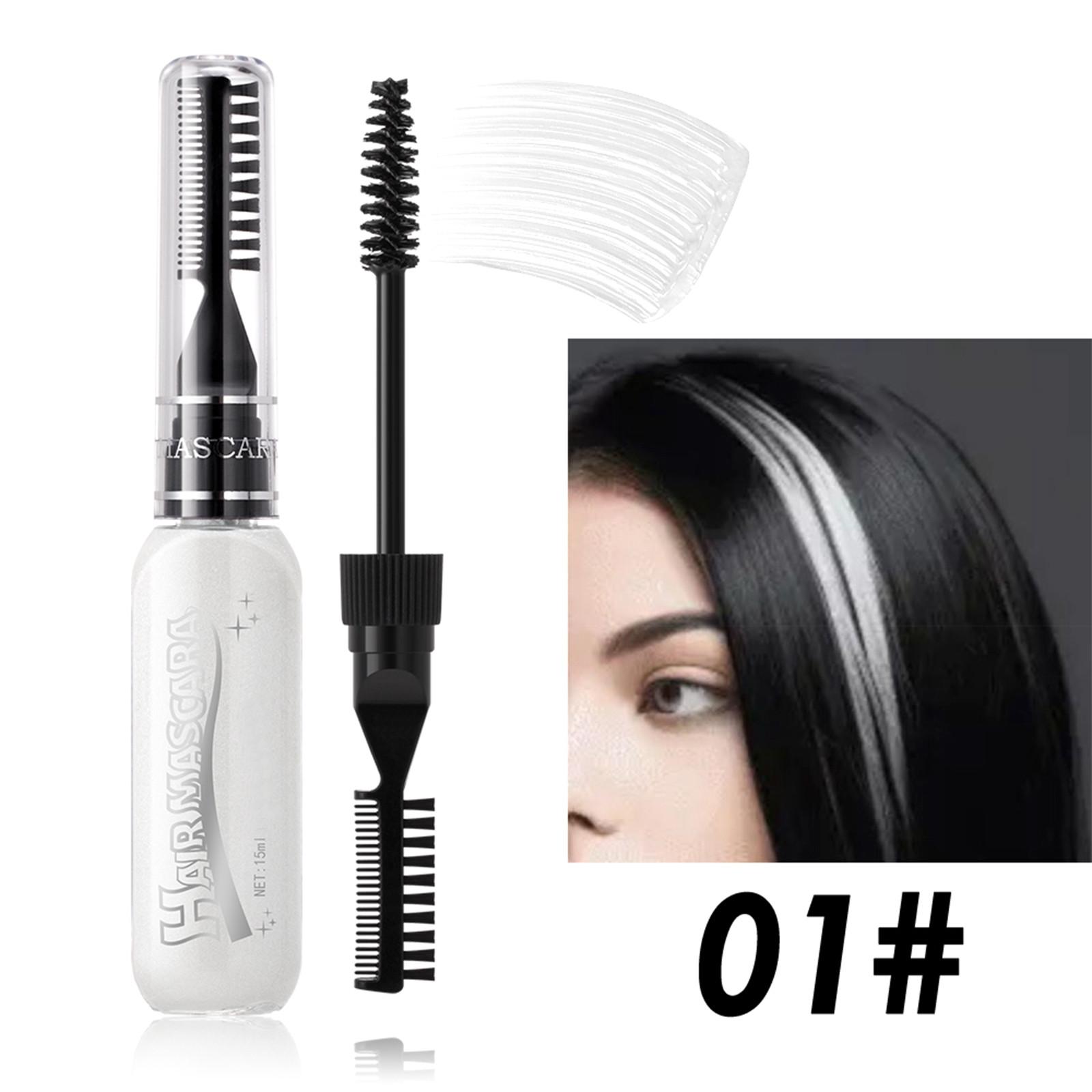 

Одноразовая двухголовая расческа для окрашивания волос, ресниц, вечеринки, сценического макияжа, окрашивания волос, удобная и практичная. 15 мл One Size белый