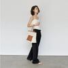 Leather Strap Canvas Bag - Tan