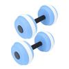 2PCS Water Dumbbells EVA Floating Dumbbell Fitness Barbells Equipment for Water Aerobic Exercise Blue and White