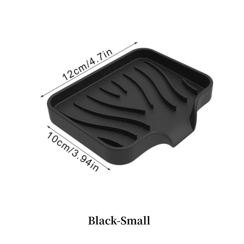 1-Pack Silicone Drain Soap Box Kitchen Bathroom Anti-slip Sink Tray Creative Washing Table Soap Tray Free Punch Drain Rack