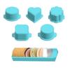 6er Set Cake Pop Form 3D Gedruckter Cake Lutscher Schneider und Stoßstange Ovale Backformen mit Tablett Lebensmittelqualität Herzformen