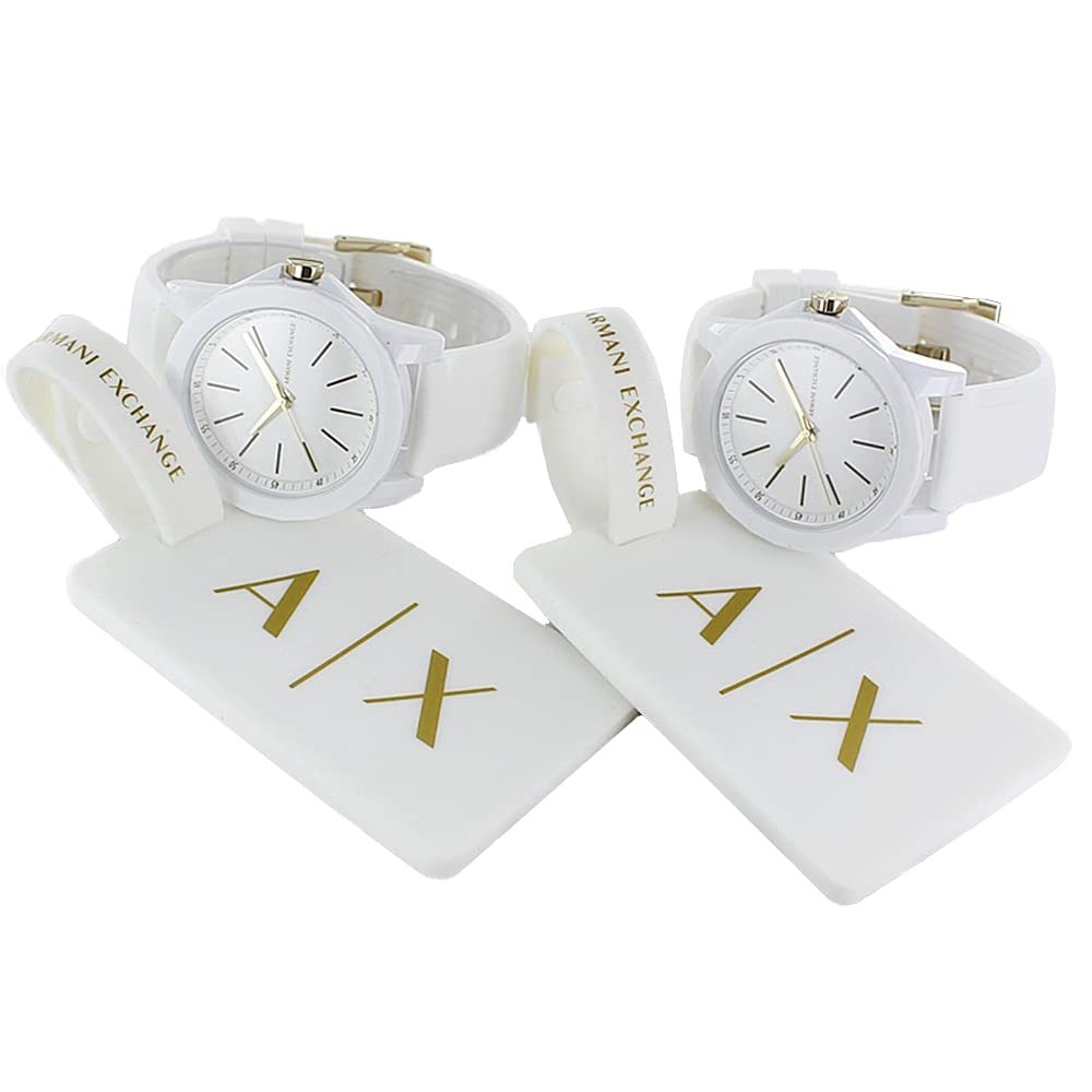 

Armani A X Pair Watch Storage Box Gift Box Unisex White Rubber AX7126AX7126 Watch [AX Exchange] Men s Women s [Item]
